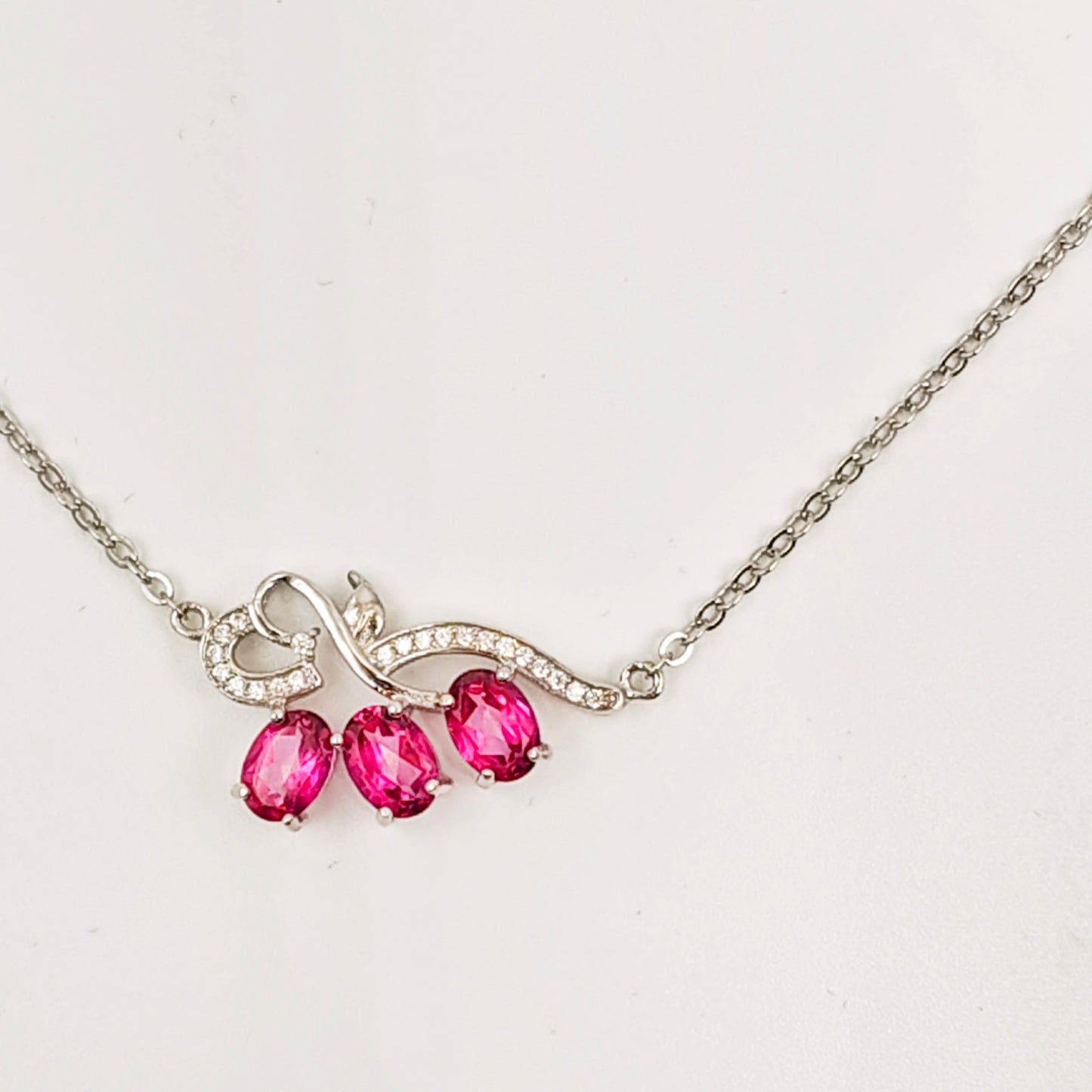 Pink Topaz Fashion Pandent Necklace, S925 Sterling Silver, Premium Natural Gemstone – Elegant Gemstone Jewelry