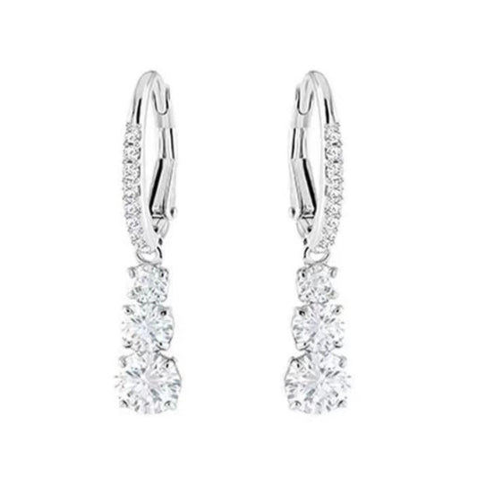 Round Drop Zircon Teardrop Earrings - Elegant and Trendy Jewelry